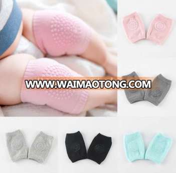 wholesale Children silicone antiskid toddlers knee support for kids Soft Fabric Cotton Knitted elastic Crawling baby Knee Pads